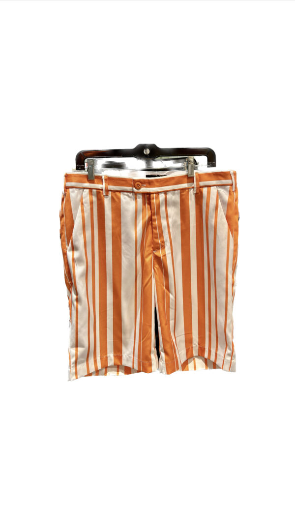 SOLD - Y2K Orange Striped Mens Shorts