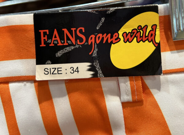 SOLD - Y2K Orange Striped Mens Shorts - Image 2