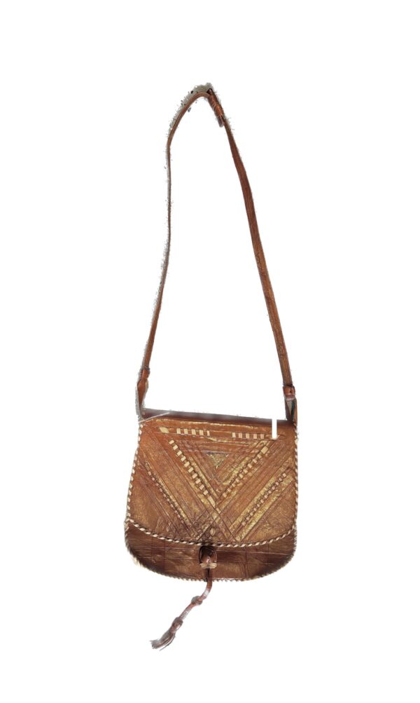 Mexico Leather Hide Crossbody Purse Vintage - Image 2