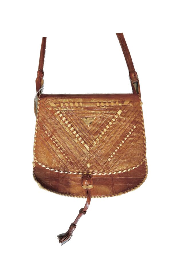 Mexico Leather Hide Crossbody Purse Vintage